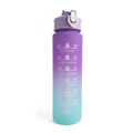 Bidon Sportowy Motywacyjny Z Miarką 750ml Wielokolorowy