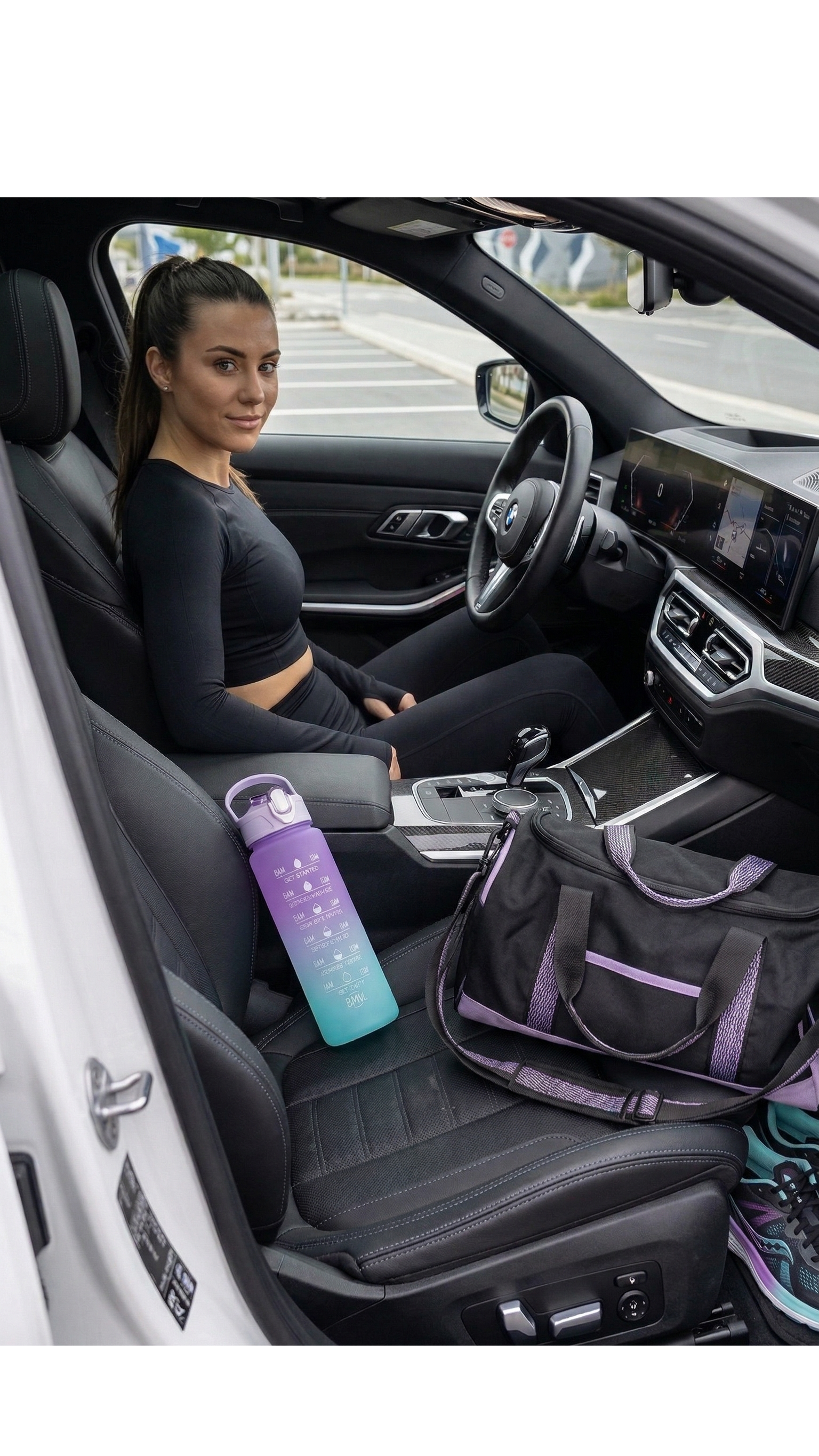 Bidon Sportowy Motywacyjny Z Miarką 750ml Wielokolorowy