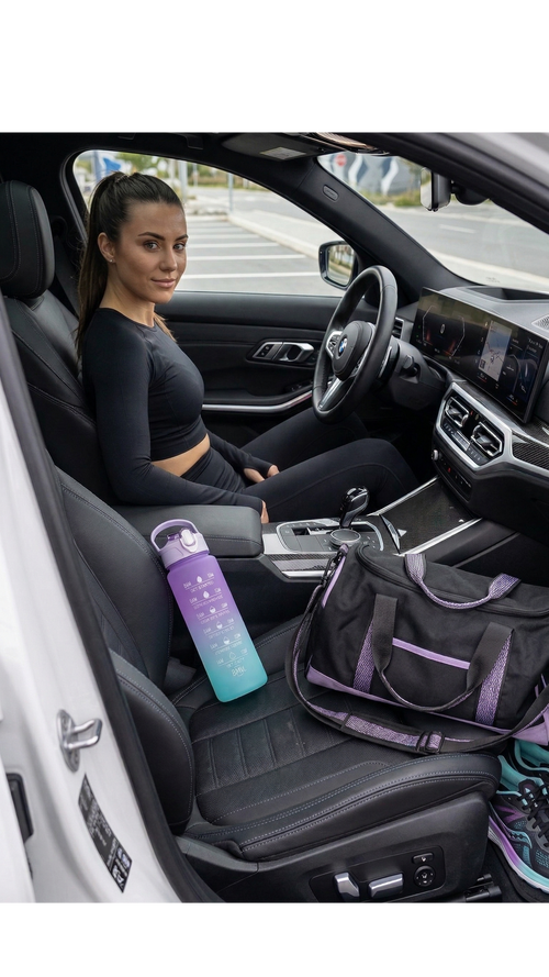 Bidon Sportowy Motywacyjny Z Miarką 750ml Wielokolorowy